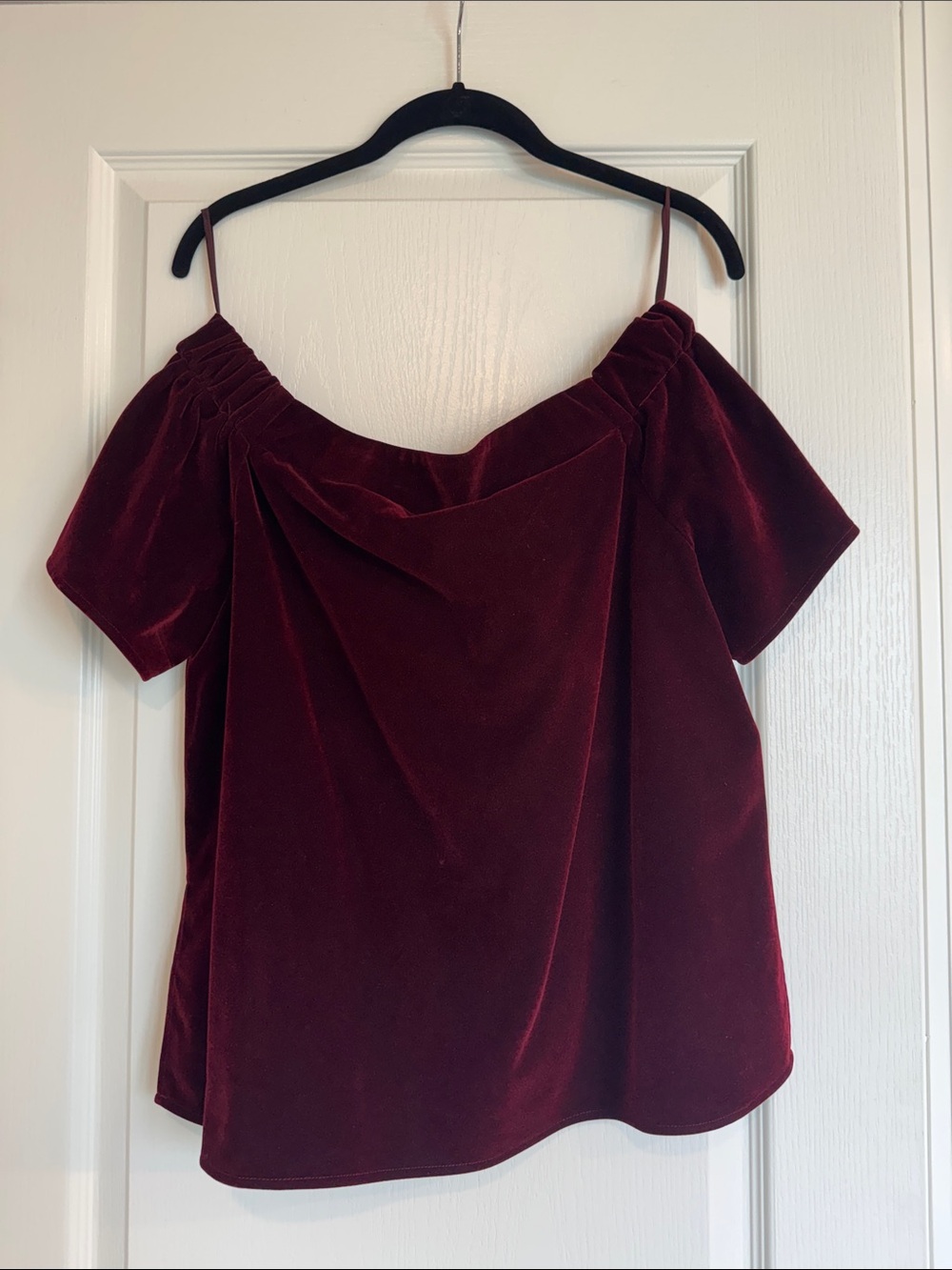 NWOT ASOS velvet off the shoulder top